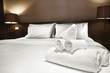 towels on bed