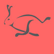 The symbol of the running hare