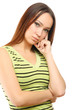 Photo: Young woman standing ,isolated on white background Young woman standing ,isolated on white background