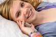 Portrait of teenager girl talking on phone