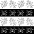 Seamless pattern, contour flowers