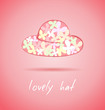 Women's hat made from butterflies. Fashion concept.