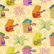 Seamless, cartoon toy animals