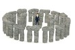 3d render of cartoon character in stoneghenge