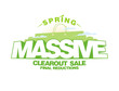 Massive spring sale design template with shopping bag