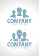 Builders and repairers team silhouette designs