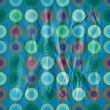Illustration: Retro blue pattern with torus Retro blue pattern with torus