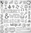 Vector: Internet and web design hand drawn doodles Internet and web design hand drawn doodles