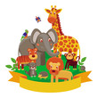 Vector: Vector cartoon animals - zoo Vector cartoon animals - zoo