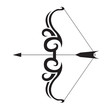 bow tattoo black and white