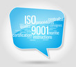 Bulle : Iso 9001 nuage de mots