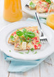 Tomaten Feta Omelett