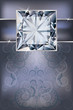 Congratulation invitation card with diamond, vector