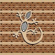 Vetor: Africa Ethnic Art Pattern Texture with Gecko-Arte Africana Africa Ethnic Art Pattern Texture with Gecko-Arte Africana