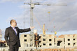 Businessman at the construction site.
