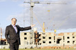 Businessman at the construction site.
