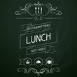 Vector: Lunch on the restaurant menu chalkboard. Lunch on the restaurant menu chalkboard.
