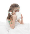 sick girl drinking from a cup