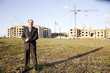 Businessman at the construction site.