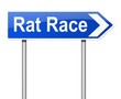 Rat race concept.
