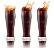 Fresh coke background with ice