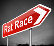 Rat race concept.