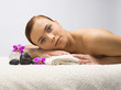 Frau nackt Wellness orchidee