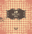 Restaurant menu in retro style