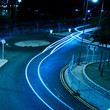 Highway light trails