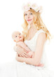 Photo: Young mother hugging baby Young mother hugging baby