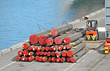 Stacked PVC and steel pipe ready for shipment
