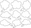 Vettoriale: Comic cloud speech bubbles. Comic cloud speech bubbles.