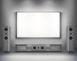Vector: Home cinema. Vector illustration. Home cinema. Vector illustration.