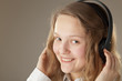Teenager in earphones