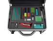 Set of stationery items in container