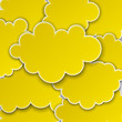 Paper yellow paper cloud background.