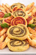 assortment of puff pastry appetizer