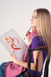 Photo: beautiful woman painting beautiful woman painting