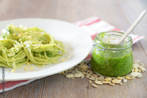 Photo: Frische Pasta mit Bärlauchpesto Frische Pasta mit Bärlauchpesto