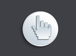Vector: abstract glossy hand cursor button abstract glossy hand cursor button