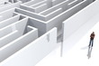 canvas print picture - Maze_04_white