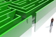 canvas print picture - Maze_03_Green