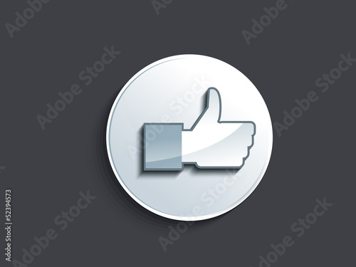Vector: abstract glossy like button abstract glossy like button