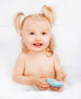 baby taking a bath
