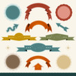 Grunge Banners, Arrows And Ribbons