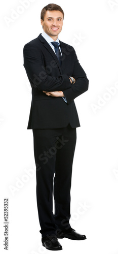 Photo: Smiling businessman, over white Smiling businessman, over white