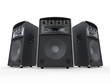 Audio Speakers Isolated on White Background