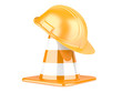 Illustration: Traffic cones and helmet Traffic cones and helmet
