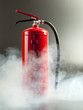 Feuerlöscher im Rauch