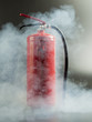 Feuerlöscher im Rauch